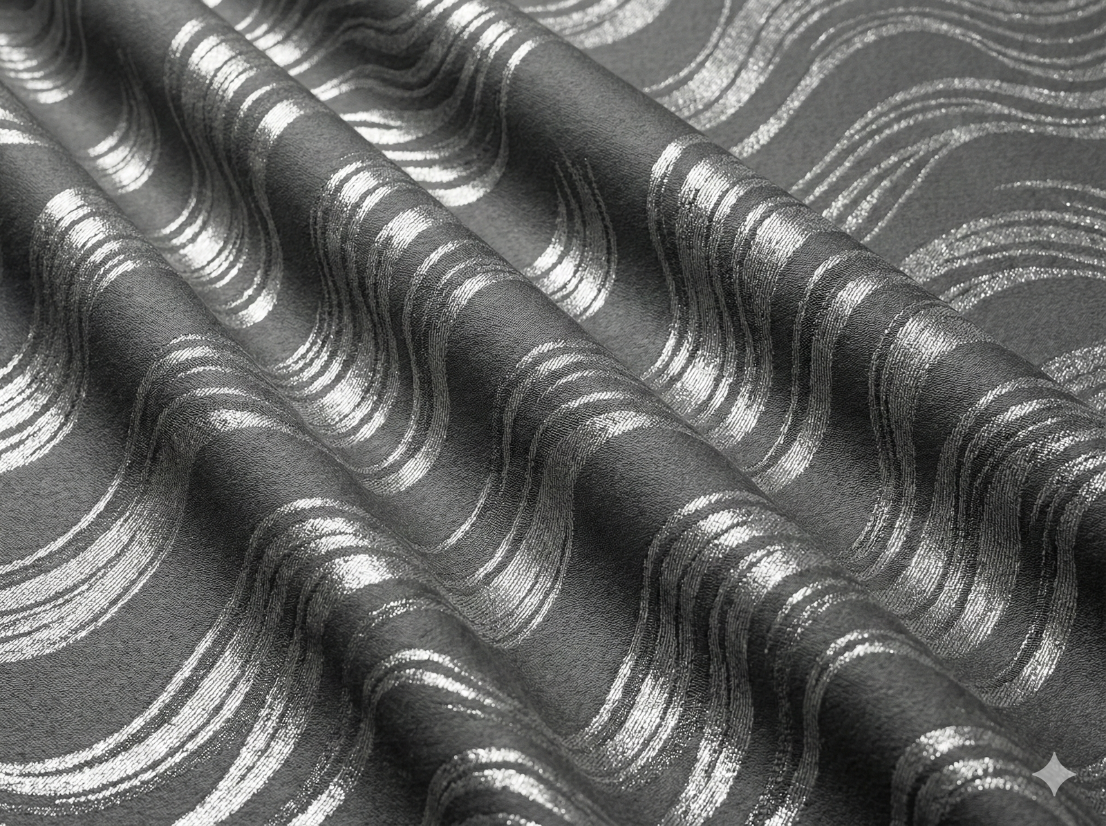 Silver Abstract Jacquard