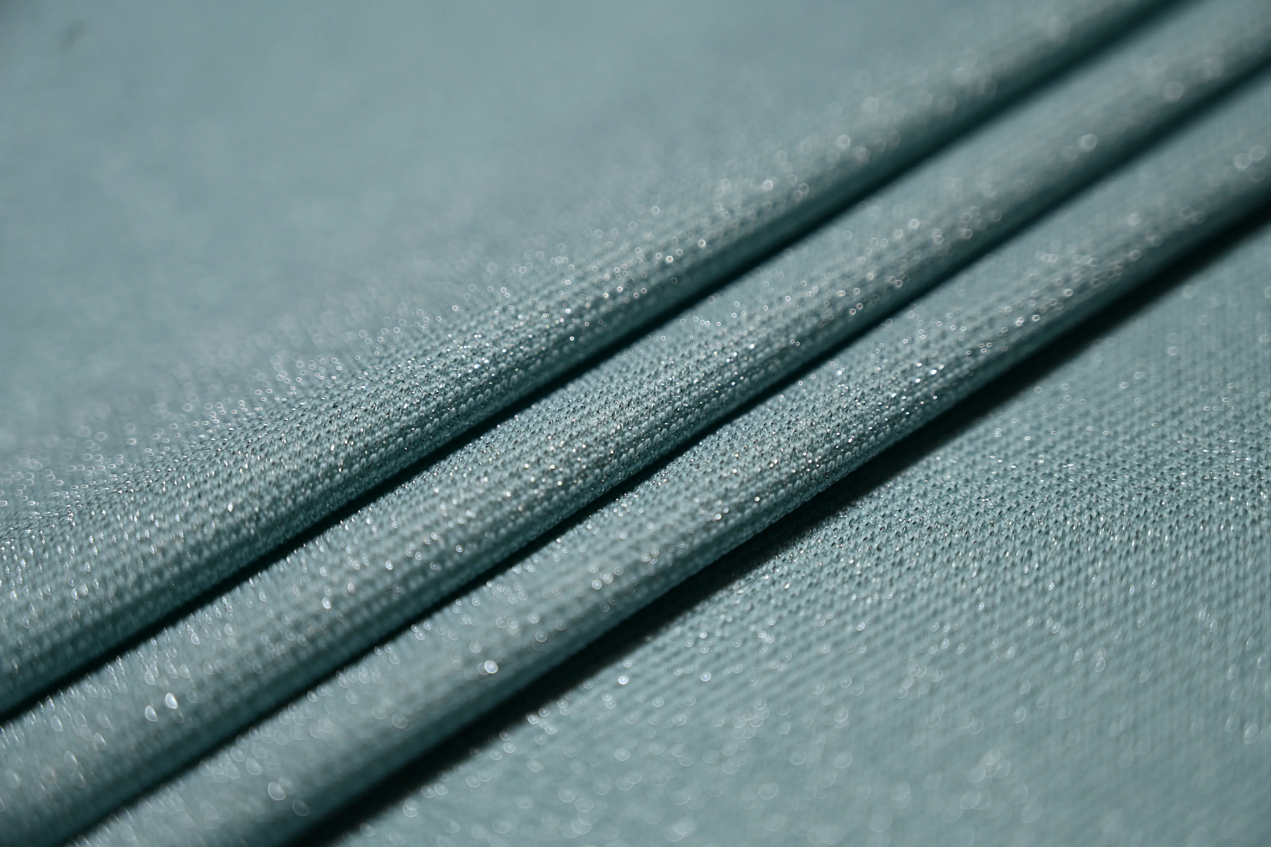 Polyester Silver Lurex Stretch Knit Fabric